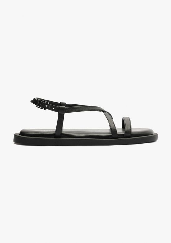 Foto do produto: Sandália Rasteira Tiras Assimétricas - Preto