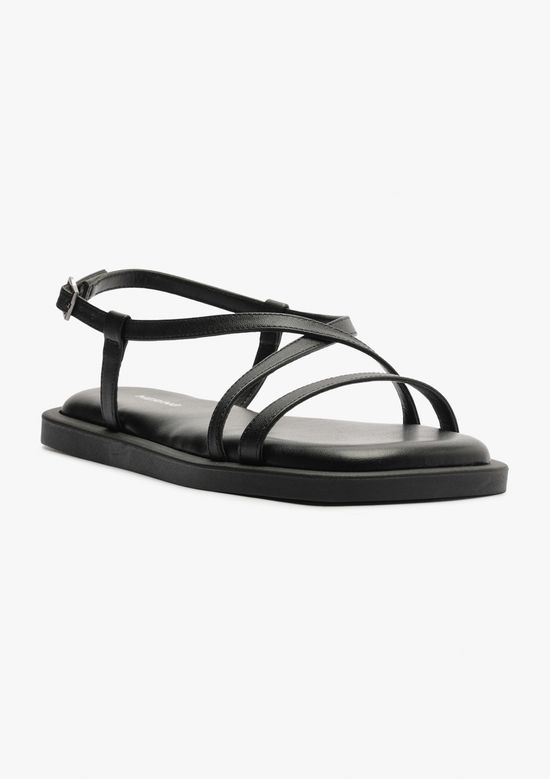 Foto do produto: Sandália Rasteira Tiras Assimétricas - Preto