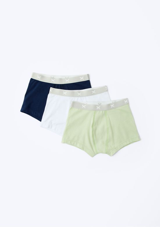 Foto do produto: Kit Com 3 Cuecas Infantil Boxer - Branco