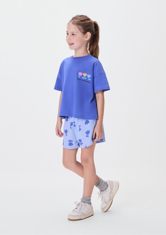 Foto do produto: Conjunto Infantil Menina Curto Estampado - Azul