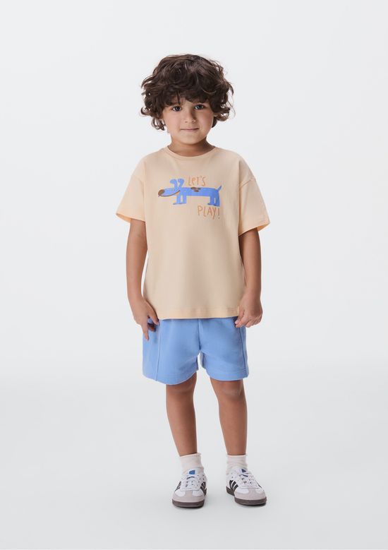 Foto do produto: Conjunto Curto Infantil Menino Com Estampa - Marrom