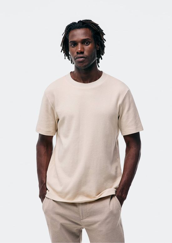 Foto do produto: Camiseta Masculina Manga Curta Texturizada - Bege