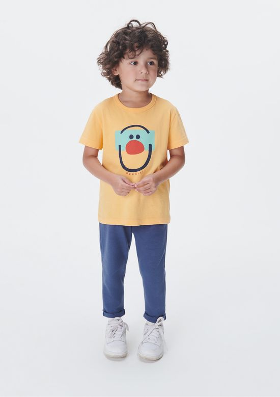 Foto do produto: Camiseta Infantil Menino Toddler Com Estampa - Laranja