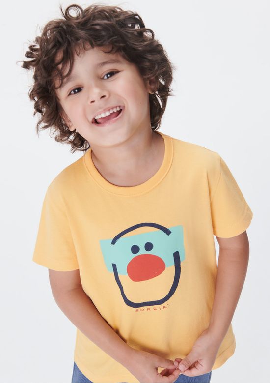 Foto do produto: Camiseta Infantil Menino Toddler Com Estampa - Laranja