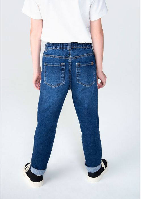 Calça Jeans Infantil Menino Reta - Azul Médio