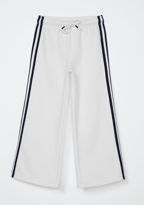 Foto do produto: Calça Wide Leg Infantil Menina Em Moletom - Off white