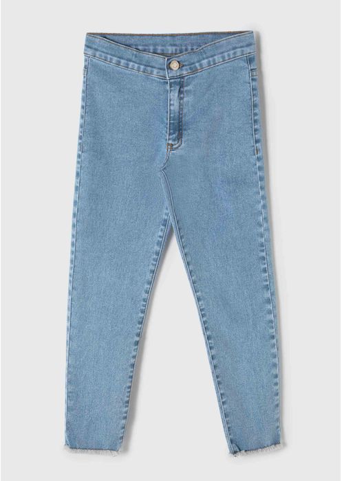 Calça Jeans Infantil Menina Jegging Com Elastano - Azul Claro