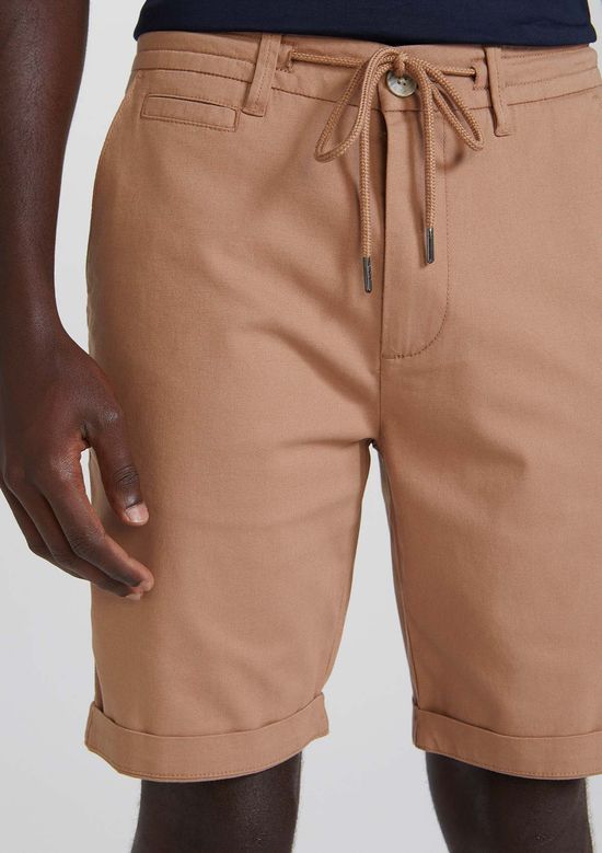 Foto do produto: Bermuda Masculina De Sarja Com Cadarço - Marrom