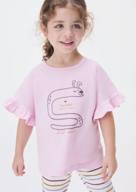 Foto do produto: Conjunto Infantil Menina Estampado - Rosa