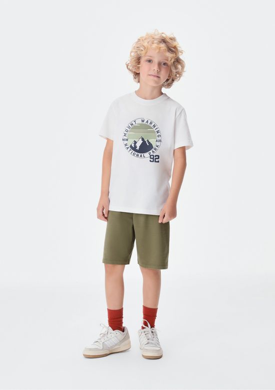 Foto do produto: Conjunto Infantil Menino Curto Com Estampa - Verde