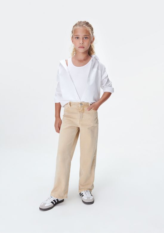 Foto do produto: Calça Infantil Menina Em Sarja - Bege