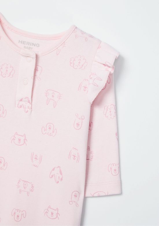 Foto do produto: Macacão Com Babados Bebê Menina - Rosa