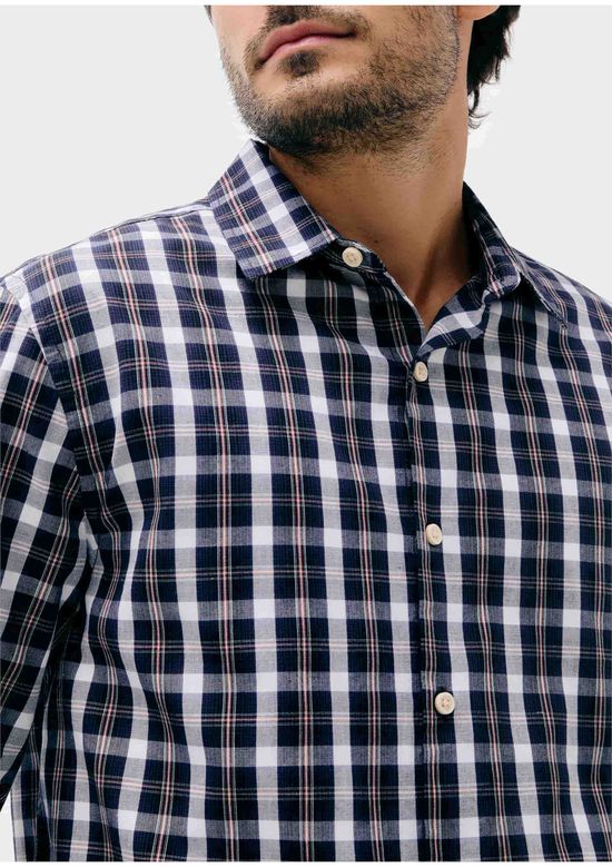 Foto do produto: Camisa Masculina Manga Longa Xadrez - Preto