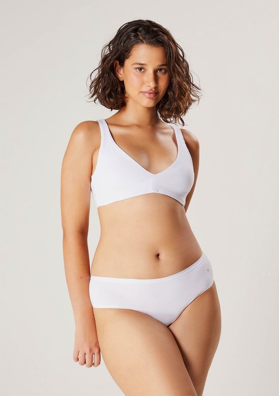 Foto do produto: Calcinha Caleçon Em Algodão - Branco