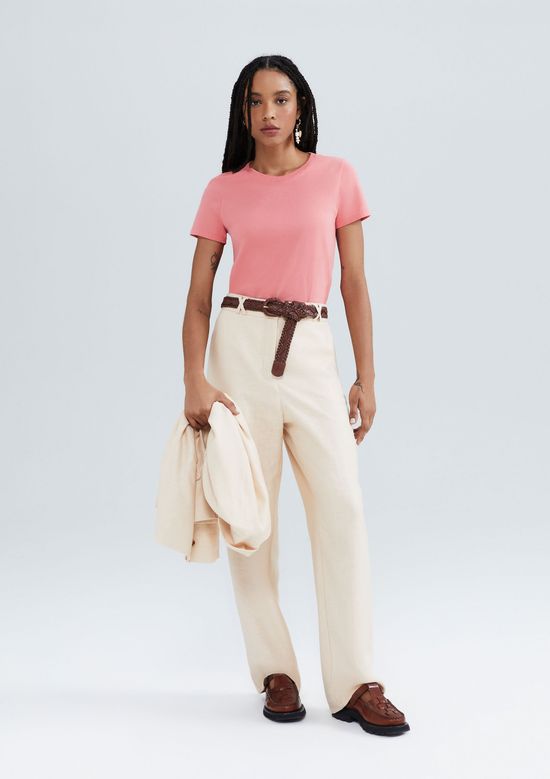 Foto do produto: Camiseta Básica Feminina Slim World - Rosa
