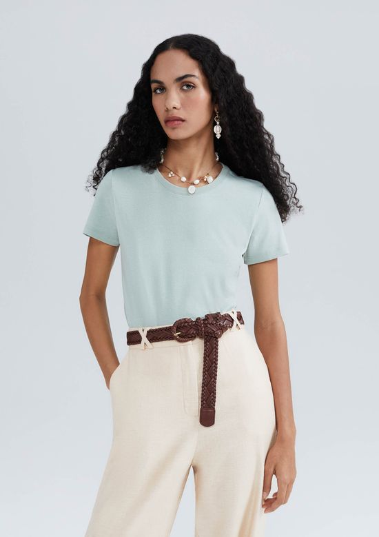 Foto do produto: Camiseta Básica Feminina Slim World - Verde