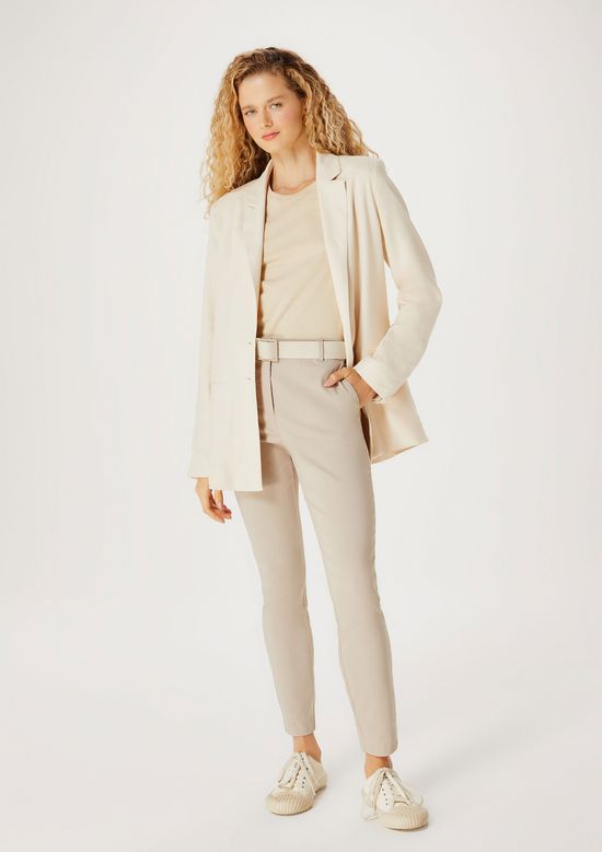 Foto do produto: Camiseta Básica Feminina Slim World - Bege