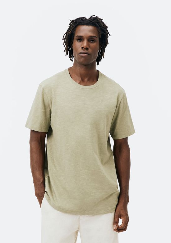 Foto do produto: Camiseta Masculina Comfort Em Malha Flamê - Verde