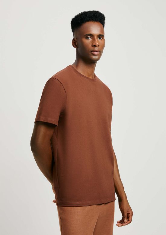 Foto do produto: Camiseta Básica Masculina Comfort Super Cotton - Marrom