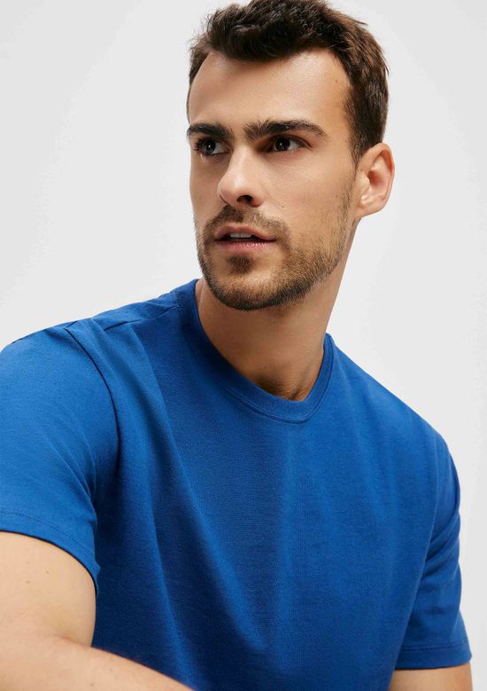 Foto do produto: Camiseta Básica Masculina Comfort Super Cotton - Azul