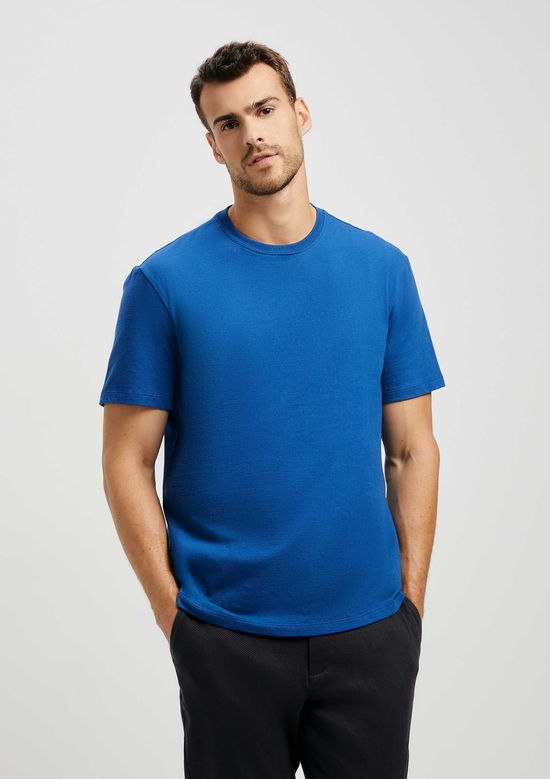 Foto do produto: Camiseta Básica Masculina Comfort Super Cotton - Azul