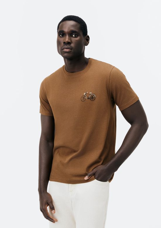 Foto do produto: Camiseta Masculina Manga Curta Com Estampa - Marrom