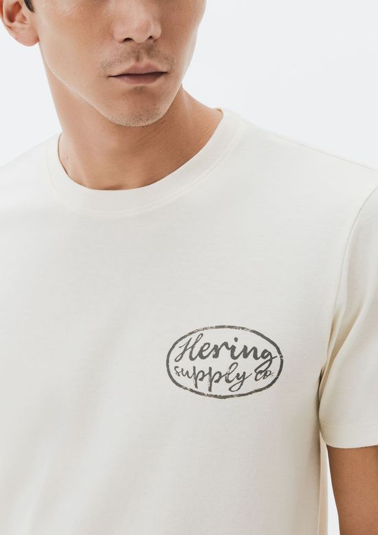 Foto do produto: Camiseta Masculina Manga Curta Com Estampa - Off white