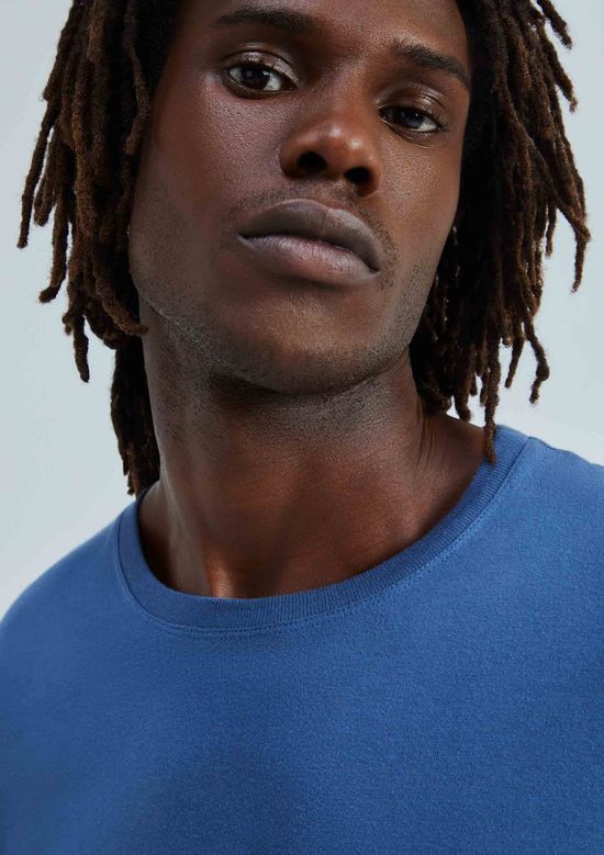 Foto do produto: Camiseta Básica Masculina Manga Longa World - Azul