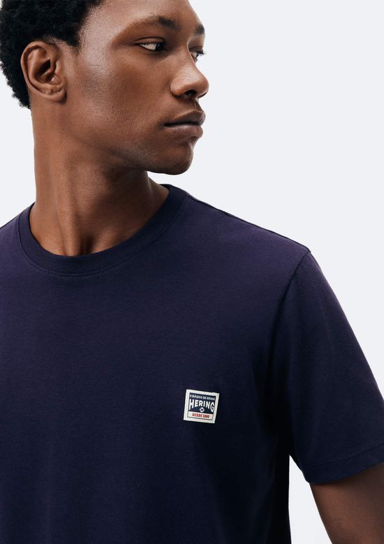 Foto do produto: Camiseta Masculina Manga Curta Com Estampa - Azul