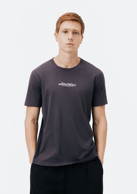 Foto do produto: Camiseta Masculina Manga Curta Com Estampa - Cinza