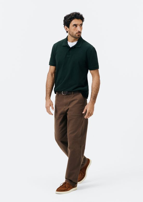 Foto do produto: Camisa Polo Básica Masculina Manga Curta Em Piquet - Verde