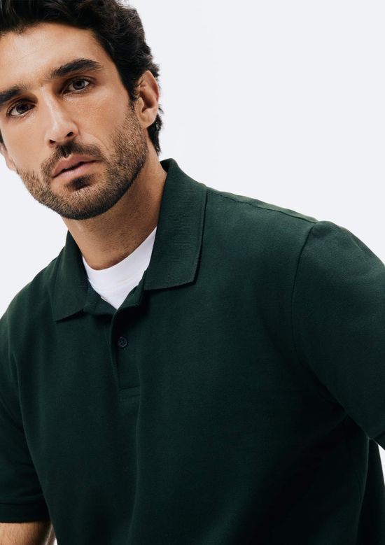 Foto do produto: Camisa Polo Básica Masculina Manga Curta Em Piquet - Verde