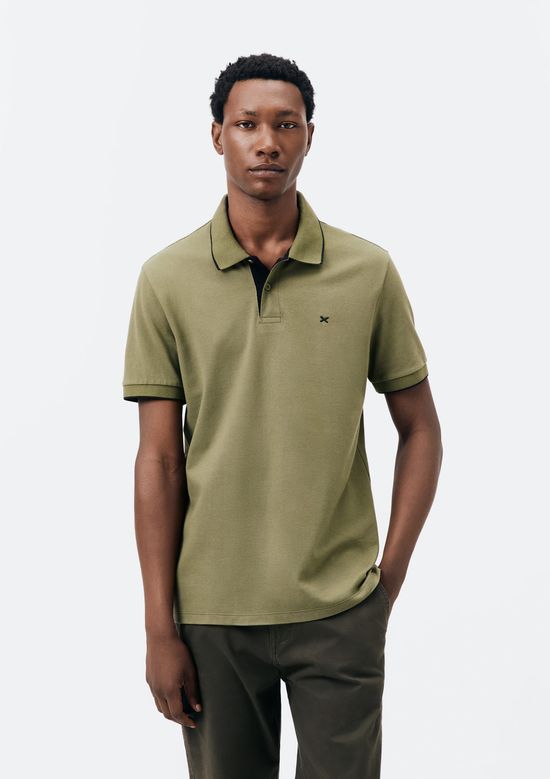 Foto do produto: Camisa Polo Básica Masculina Em Piquet Com Bordado - Verde