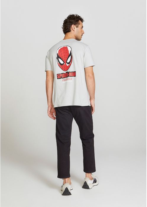Camiseta Unissex Regular Em Malha Homem-aranha - Off-white