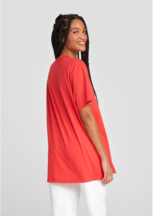 Camiseta Unissex Regular Em Malha Minnie - Vermelho Claro