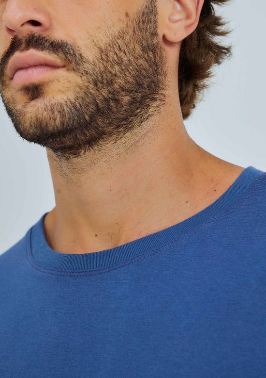 Foto do produto: Camiseta Básica Unissex Manga Curta Regular World - Azul