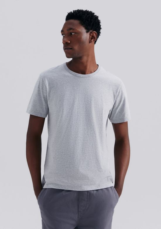Foto do produto: Camiseta Básica Masculina Manga Curta Slim - Cinza