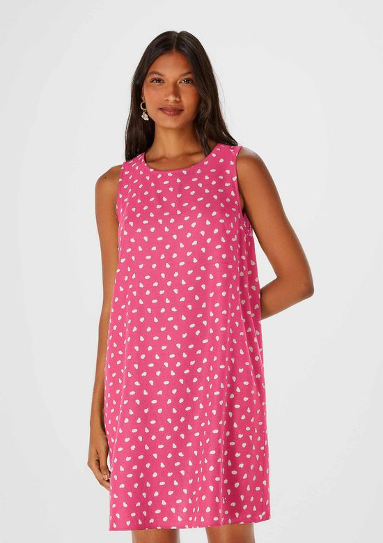 Foto do produto: Vestido Curto Trapézio Estampado - Rosa