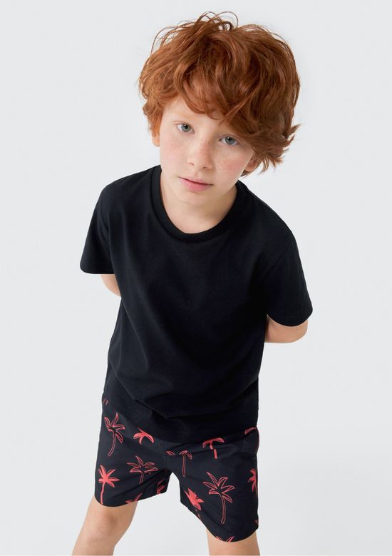 Foto do produto: Camiseta Básica Infantil Menino Toddler Manga Curta - Preto