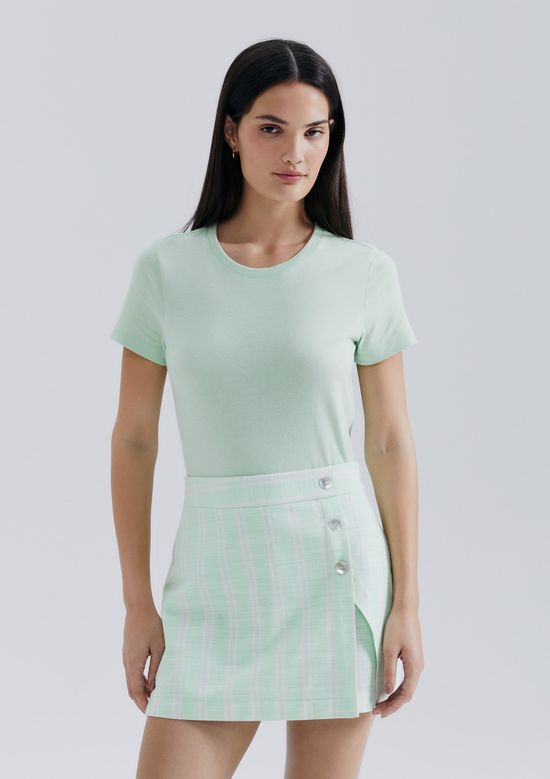 Foto do produto: Camiseta Básica Feminina Slim World - Verde