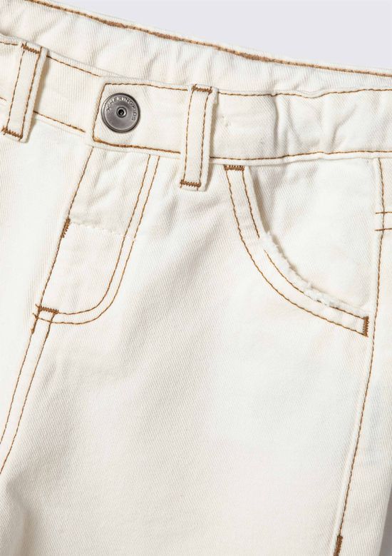 Foto do produto: Calça Infantil Menino Toddler Em Sarja - Off white