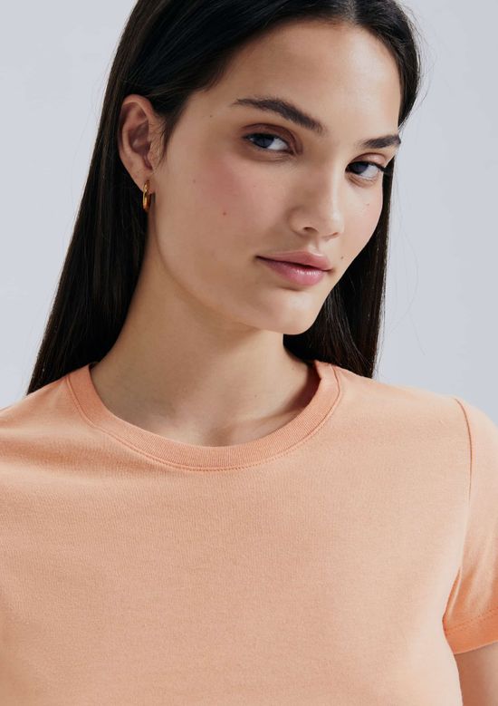 Foto do produto: Camiseta Básica Feminina Slim World - Laranja
