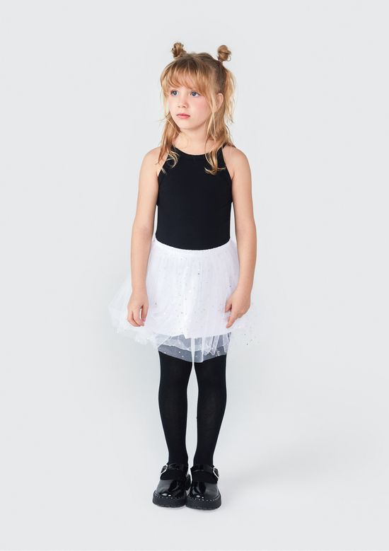 Foto do produto: Saia Infantil De Tule Com Brilhos - Off white