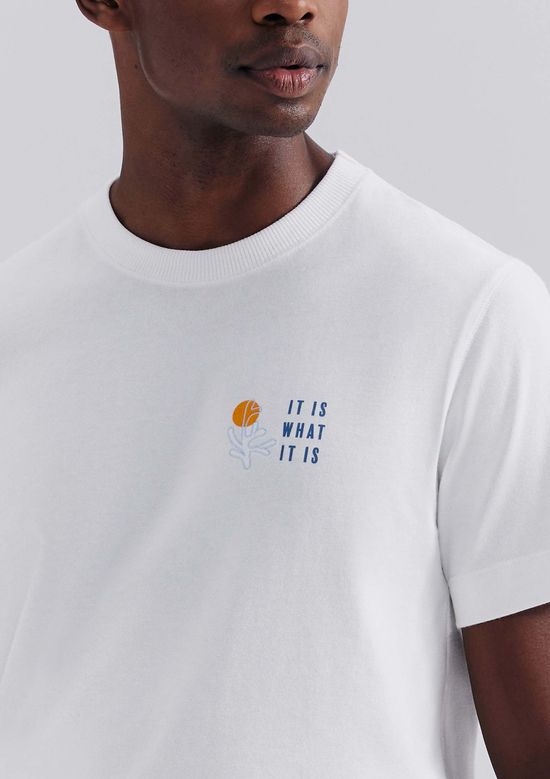 Foto do produto: Camiseta Masculina Manga Curta Com Estampa - Off white