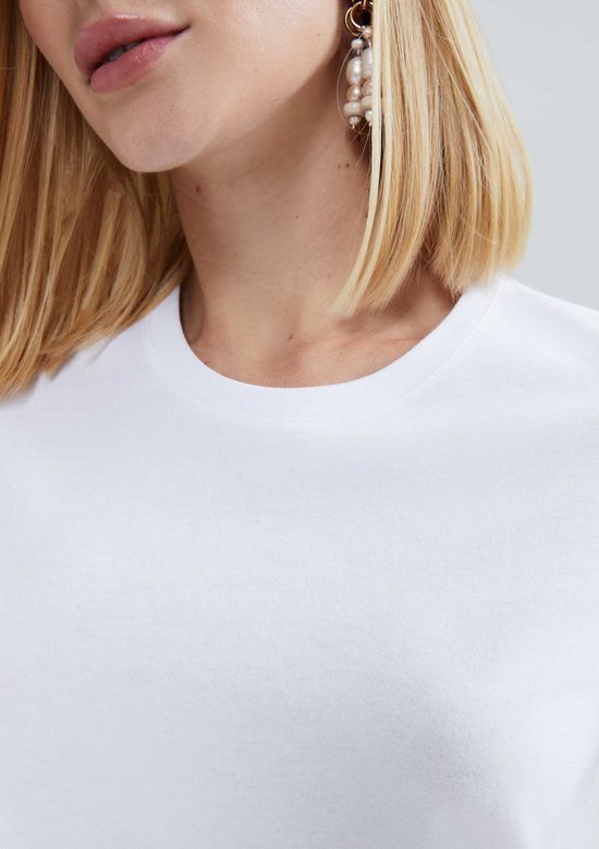Foto do produto: Camiseta Básica Feminina Slim World - Branco