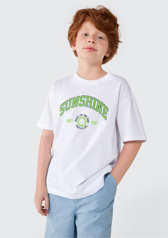 Foto do produto: Camiseta Infantil Menino Com Estampa - Branco