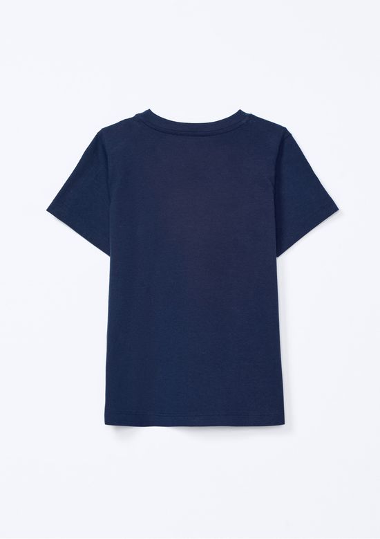 Foto do produto: Blusa Infantil Menina Manga Curta Com Estampa - Azul
