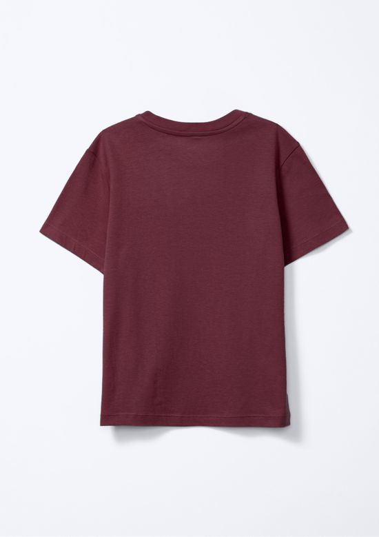 Foto do produto: Camiseta Infantil Menino Manga Curta Com Estampa - Vinho
