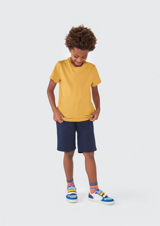Foto do produto: Camiseta Básica Infantil Menino Manga Curta Slim - Amarelo