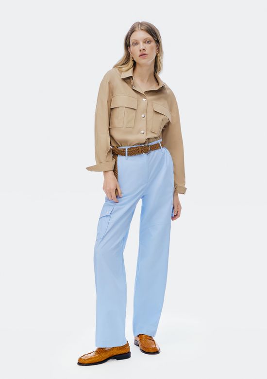 Foto do produto: Calça Feminina Carrot Empapelada - Azul